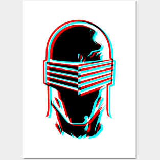 Retro 3D Glasses Style - Snake eyes Posters and Art